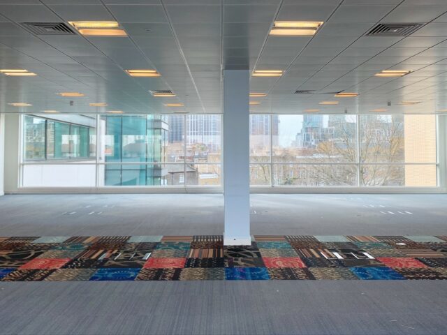 Large, open space in Vauxhall studios with a large window