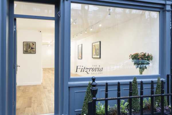 Fitzrovia Gallery window and open door
